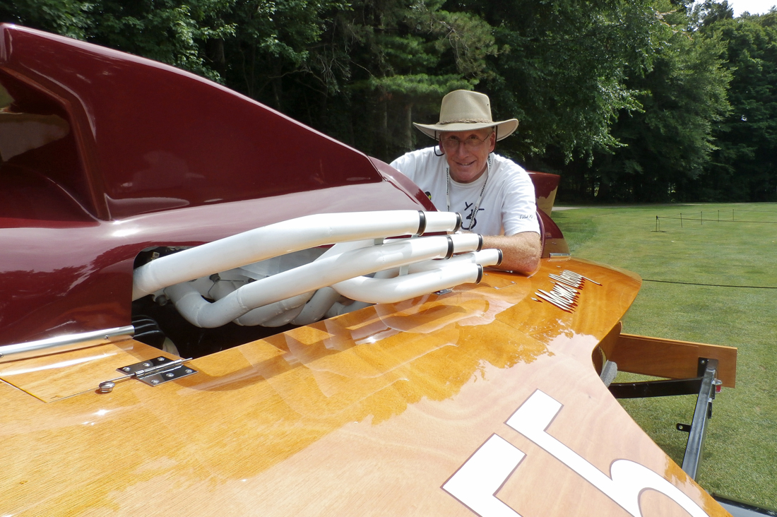 Mark Wheeler and the family's restored A-55.