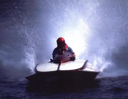 The World Famous Paduka Champion in action on the Ohio River in 1974.