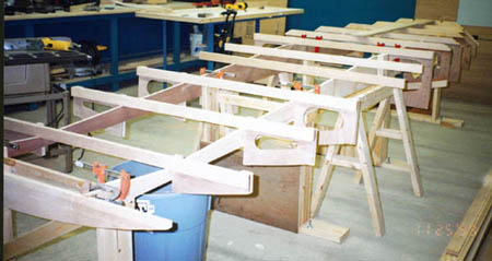 Frames to stringers